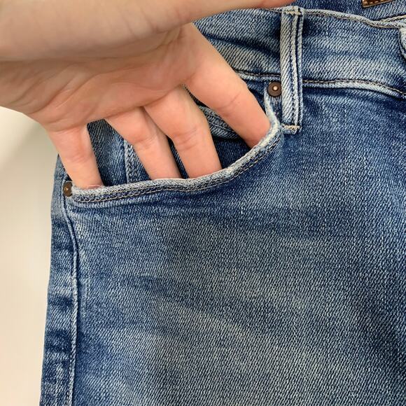 Mother The Fly Cut Stunner Ankle Fray In Night On A Shiny White Vespa Women’s 26 - Picture 10 of 16